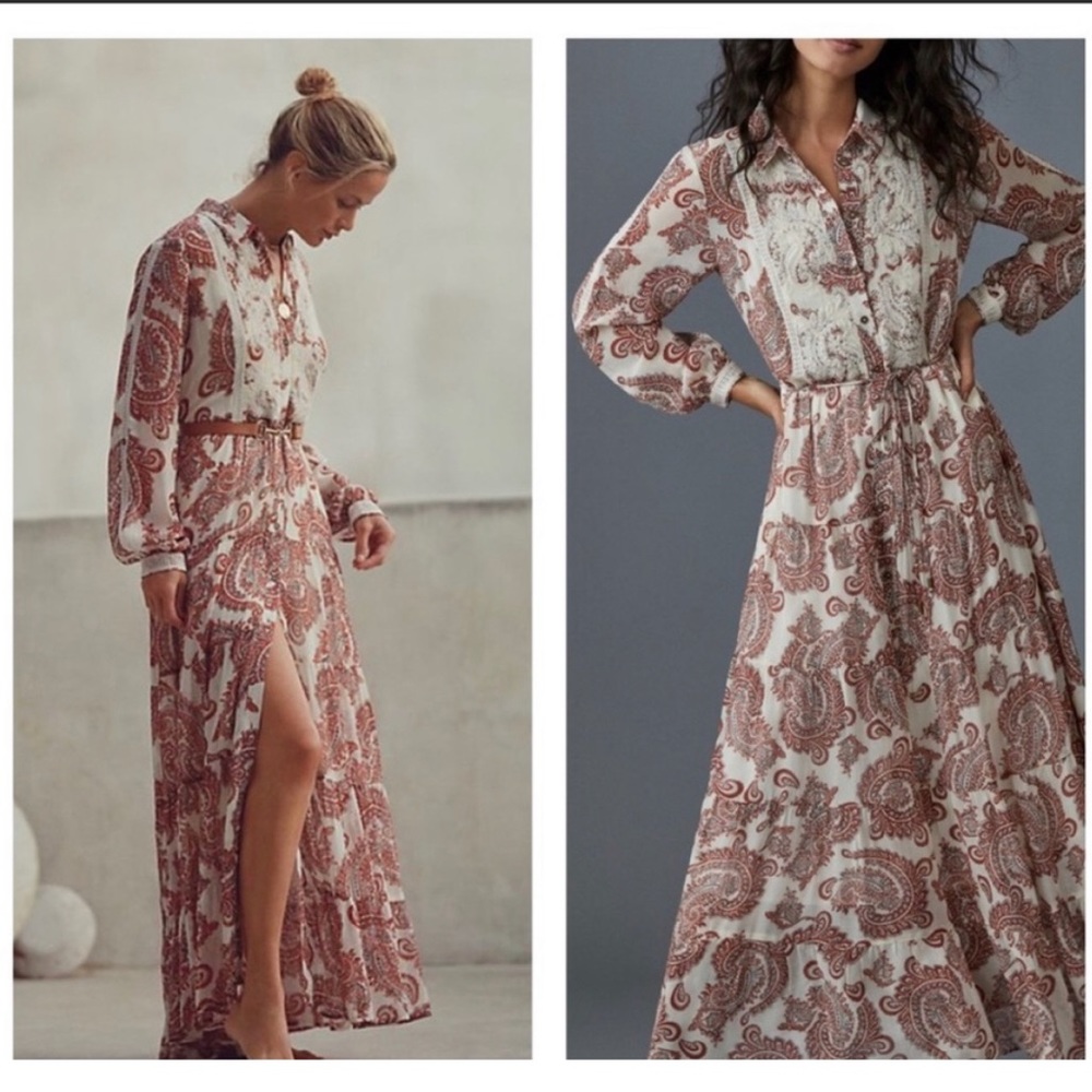 Anthropologie Aleah printed maxi dress